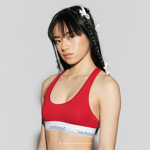 การพิมพ์การถ่ายเทความร้อนสแปนเด็กซ์ย้อมธรรมดาผู้ใหญ่ SanAmoreZ Amara ชุดชั้นในกีฬาเบอร์รี่ ชุดชั้นในกีฬาชนิดกระแทกปานกลาง - Product Image 2