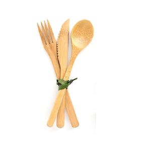 Buen vendedor reutilizable respetuoso con el medio ambiente cuchillo tenedor cuchara conjunto mango de madera estilo portugués comida occidental Hotel cubiertos - Product Image 2