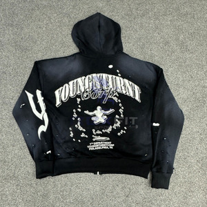 Etiqueta privada Logotipo personalizado Más demandado Cremallera Sudadera con capucha Puff Impreso Hecho en fábrica Precio barato Sudaderas con capucha Hombres Sudaderas con capucha para hombres - Product Image 5