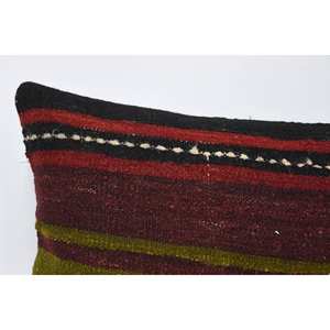 หมอนหนุนขนสัตว์โบฮีเมียนลายดอกไม้วินเทจสีแดงเข้มเป็นมิตรกับสิ่งแวดล้อมไม่ลื่นถอดซักได้ตกแต่งได้หรูหราขนาด16x36 - Product Image 2