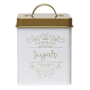 Récipient à sucre en métal enduit de poudre fait à la main Designer Canister forme carrée vente chaude nouvelle boîte de rangement en métal - Product Image 5