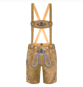 Lederhosen traditionnel Oktoberfest 2025 pour hommes Shorts en cuir pour hommes - Product Image 2