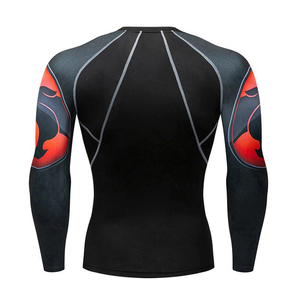 Nuevo personalizado hombres MMA Rash Guard logotipo personalizado No Gi Grappling Jiu Jitsu Rashguard BJJ uniformes Unisex camisas de compresión - Product Image 4