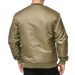 Chaqueta de Bombardero a prueba de viento para hombre con logotipo personalizado Color sólido estilo de calle nuevo diseño de moda con cuello levantado - Product Image 5