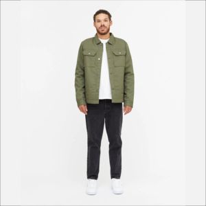 Chaquetas Vaqueras de Invierno para Hombre, Color Verde Oliva, de Alta Calidad, con Botones, Estilo Casual, Ligeras, Personalizadas con Estampado/Bordado Frontal, Ropa Urbana - Product Image 1