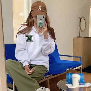 เสื้อสเวตเตอร์คอปกพับลงสำหรับผู้หญิงเสื้อผ้าผู้หญิงมาใหม่ปรับแต่ง2025ฤดูใบไม้ร่วง - Product Image 3