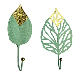 Leaf Shape Iron Wall Hooks Holder Clothes Hanger Kitchen Home Style Home & Garden Household Supplies & Cleaning at Best price