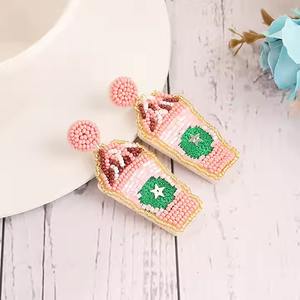 ต่างหูถักลายรูปดาวน้ำแข็งแฟชั่นแบบชาวยุโรปและอเมริกันต่างหูถักลายด้วยงานฝีมือ MD - Product Image 3