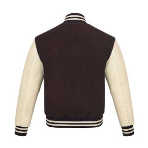 Chaquetas Varsity de Invierno para Hombre con Mangas de Lana, Fabricación Personalizada OEM, Cuello Alto con Botones, Logotipo Personalizado, Transpirable - Product Image 2