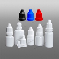Bouteilles compte-gouttes en plastique pet à pression pour les yeux, 5ml, 10ml, 15ml, 20ml, 30ml