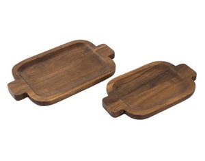 Plateau de service en bois en laiton AK avec poignée en métal plateau de qualité supérieure multicolore pour ornements de table à manger/ustensiles de cuisine - Product Image 4