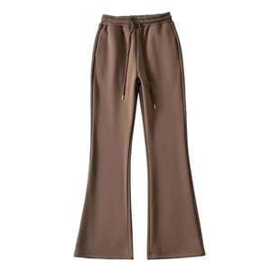 Wholesale <b>Women</b> Flare <b>Jogger</b> Pants Mid Flat Front Cotton Polyester <b>Fleece</b> Winter Breathable Eco-Friendly Drawstring Customizable - Product Image 5
