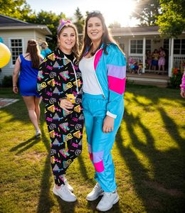 Conjuntos holgados de gran tamaño, chándales, bloque de Color para mujer, 2 piezas, 80s, 90s, conjunto de chándal con chaqueta cortavientos de manga larga - Product Image 2