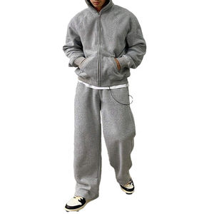 Conjunto Deportivo Personalizado de Moda para Hombre, Sudadera Holgada con Hombros Caídos y Pantalones Deportivos Holgados, 100% Algodón Felpa, para Invierno - Product Image 5