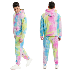 Chándales personalizados para hombre, última moda, Jersey de algodón tejido de alta calidad, chándales deportivos Unisex con tinte de corbata - Product Image 1