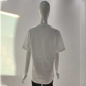 T-shirt blanc col rond pour femmes 100% coton DTG impression surdimensionné logo personnalisé t-shirt décontracté à manches courtes t-shirt pour les femmes - Product Image 2