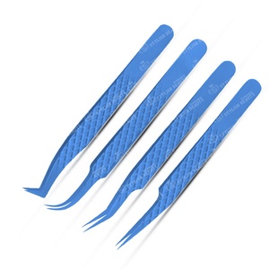 Pince à cils 45 degrés couleur arc-en-ciel avec logo personnalisé Nouveau design Pointe pointue en acier inoxydable - Product Image 3