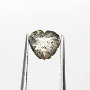 1.00 CT Naturel Coeur Coupe Sel et Poivre Lâche Diamant Unique Bagues de Fiançailles et de Mariage - Product Image 6