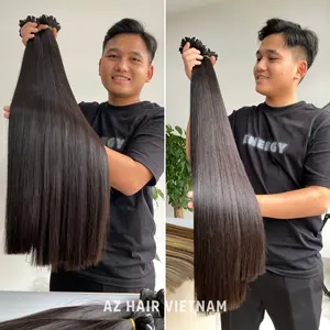 Супер распродажа, прямые волосы, высококачественные необработанные вьетнамские человеческие волосы от Azhair Vietnam