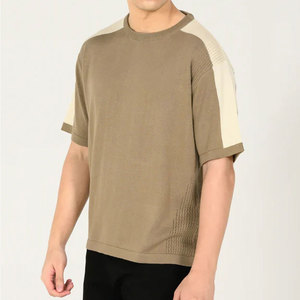 เสื้อยืดโอเวอร์ไซส์พรีเมียมสำหรับผู้ชาย ผ้าฝ้ายหนา ทรงบ็อกซี่ สตรีทแวร์ รับผลิตแบบ OEM ODM ขายส่ง - Product Image 3