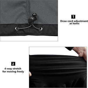 Chaquetas Softshell impermeables para hombre con forro polar, abrigos de uniforme de trabajo de invierno para senderismo, cuello levantado - Product Image 5