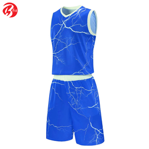 Poche en tissu respirant et vêtements imprimés par sublimation nouveau Design ensembles d'uniformes de basket-ball Bsci short de basket-ball d'été - Product Image 2