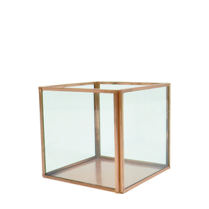 Portavelas de metal y vidrio - Product Image 3