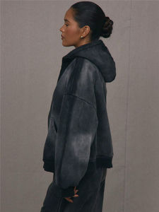 เสื้อฮู้ดสตรีทแวร์กรดสำหรับผู้ชายชุดวอร์มพิมพ์ลายสกรีนชุดวอร์มสไตล์วินเทจ - Product Image 4