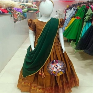 Premium Quality Narayanpet Cotton with Zari Weaving Work Kids Lehenga Choli At Cheap Rate Supplier From India Wholesale Supply - Product Image 1