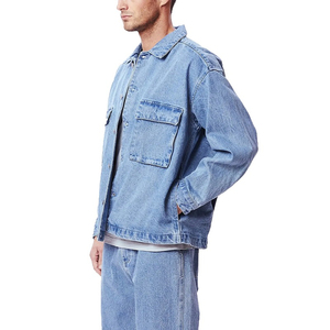 Chaqueta vaquera transpirable y de secado rápido de alta calidad para hombre, fabricante de ropa para hombre, chaqueta vaquera a la venta - Product Image 4