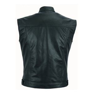 High Quality All Seasons Men Leather <b>Vest</b> \ Breathable Custom Design Wholesale Price Men's Leather <b>Vest</b> with Oem Service - Product Image 3