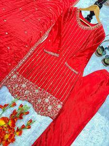 Style indien pakistanais décontracté Salwar Kameez robe de soirée pakistanaise prêt à l'emploi dames coton costume cousu élégant femme robes - Product Image 5