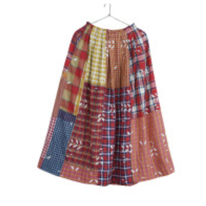 Jupe cargo droite brodée AMBER 115-Soft, taille XS, taille naturelle, en tissu laine-coton, longueur courte, coupe ajustée - Product Image 2