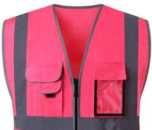 Veste d'hiver de sécurité réfléchissante respirante Multi-poches pour l'automne Ingénierie Construction Haute visibilité Sécurité routière - Product Image 4