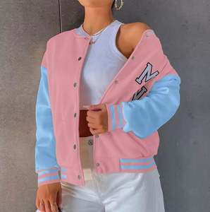 Vente en gros Logo personnalisé Baseball Respirant Varsity Jacket Femmes Haute Qualité Femmes Varsity Jacket Automne Respirant Varsity Jackets - Product Image 4