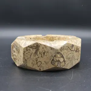 Cenicero Moderno de Mármol Fósil Resistente al Fuego para Fumar, Piedra Hecha a Mano para Villa, Hotel, Cocina, Comedor - Product Image 5