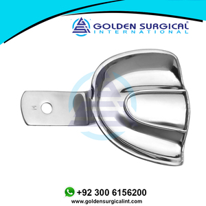 Plateau d'empreinte orthodontique moyen, prothèse complète, supérieure, en acier inoxydable massif, plateau d'empreinte endodontique édenté - Product Image 3