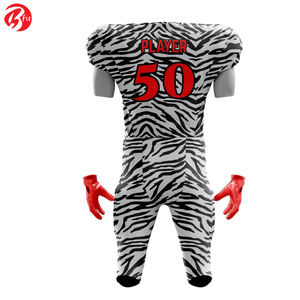 ชุดเสื้อเจอร์ซี่อเมริกันฟุตบอลเสื้อระบายอากาศแขนสั้นพิมพ์ซับลิเมชันขนาดใหญ่พิเศษโลโก้ตามสั่งแบบแฮนด์เมด - Product Image 3