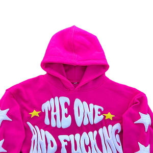 Fabricante de alta calidad de suéter orgánico lavado personalizado Puff Print Hoodie para hombres 100% bolsillo de diseño de algodón - Product Image 3