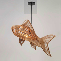 Le meilleur choix pour Lanterne Vietnam Lanterne en forme de poisson en bambou de haute qualité pour la décoration de restaurant