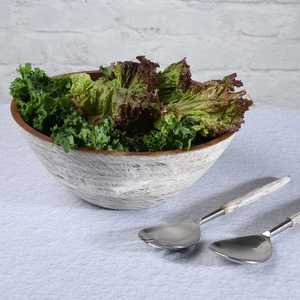 Ensaladera de Madera Ecológica Hecha a Mano con Recubrimiento de Esmalte Brillante, Apta para Lavavajillas, para Uso Diario y Decoración de Comedor - Product Image 1