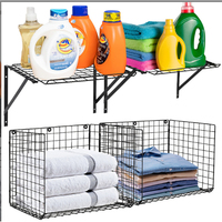 Étagère de rangement de cuisine moderne pliable en fer à double niveau, murale, multifonctionnelle, facile à assembler