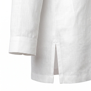Men's <b>Summer</b> Linen <b>Kaftan</b> Breathable Resort Casual Long Top OEM ODM Wholesale Factory Custom Logo Low MOQ - Product Image 4