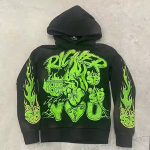 เสื้อมีฮู้ดโอเวอร์ไซส์พิมพ์ลายดิจิตัลแนวสตรีทแวร์ผ้าคอตตอน100% โลโก้ตามสั่ง - Product Image 5