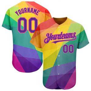 Venta al por mayor personalizada sublimación béisbol Jersey transpirable, con botones, cómoda ropa deportiva Softball Jersey hecho en Pakistán - Product Image 5