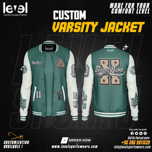 Veste universitaire d'automne pour hommes de haute qualité coupe régulière col de baseball broderie Logo personnalisé taille XL tissu de toile coupe régulière - Product Image 4