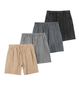 Men High Quality 100% Cotton Sweat Shorts Casual Loose Shorts Sportswear Running <b>Athletic</b> for Mens Wear Black Sweat Shorts - Product Image 6