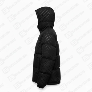 Blouson d'hiver matelassé pour homme, coupe bomber, service OEM, coupe-vent, chaud, à capuche, rembourré, vêtement d'extérieur décontracté en toile de haute qualité, vente en gros - Product Image 5