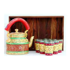 Théière en métal martelé en cuivre fantaisie simple faite à la main Top prix vente pas chère théière en métal cuivre variété de luxe ronde - Product Image 5