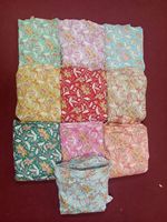 Tissu en coton biologique indien imprimé à la main avec motif floral, doux, pour robes et couture, idéal pour sacs et rideaux pour filles et garçons
